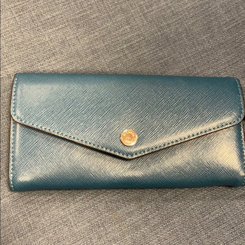 Michael Kors wallet blue leather